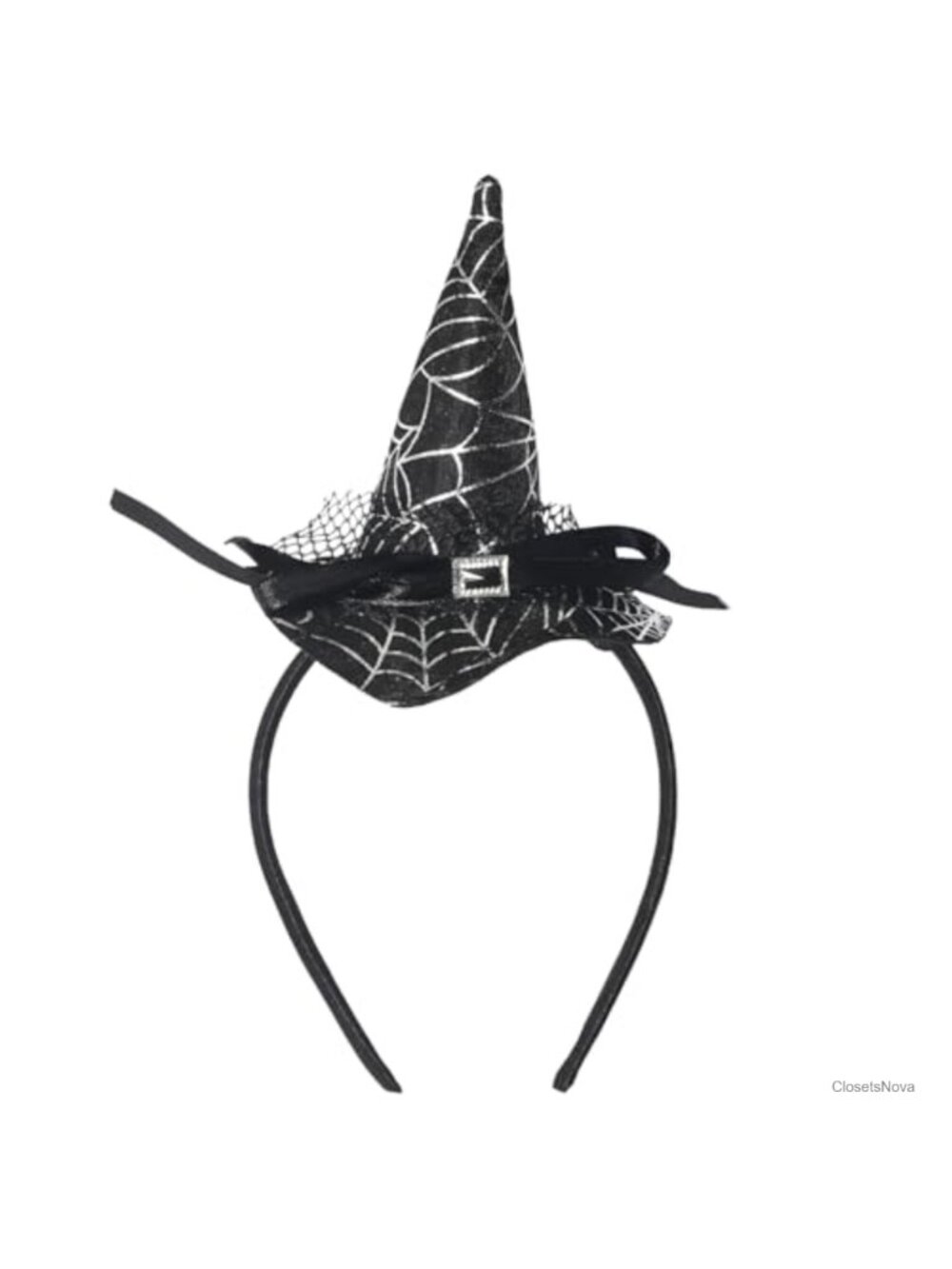 Witch Hat Headband Glitter Spider Web Hair Accessory Halloween